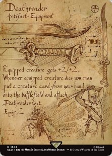 Deathrender (#1573) (Assassin’s Creed: Da Vinci’s Designs) (foil) (showcase)
