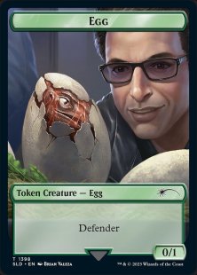 Egg token (#1398) (Jurassic World: Dr. Ian Malcolm) (foil)