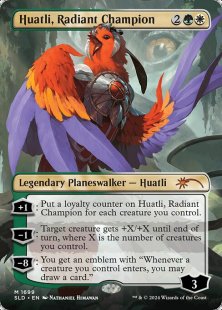 Huatli, Radiant Champion (#1699) (Bloomburrow) (foil) (borderless)