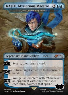 Jace, Unraveler of Secrets (#1590) (Hatsune Miku: Electric Entourage) (foil) (borderless)