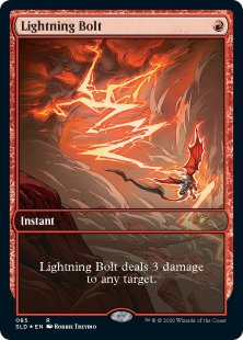 Lightning Bolt (#085) (Mountain, Go) (foil) (full art)