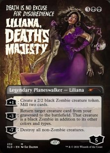 Liliana, Death's Majesty (Thrilling Tales of the Undead) (foil) (borderless)