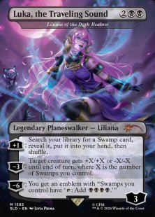 Liliana of the Dark Realms (#1593) (Hatsune Miku: Electric Entourage) (borderless)