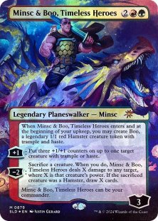 Minsc & Boo, Timeless Heroes (#879) (foil) (borderless)