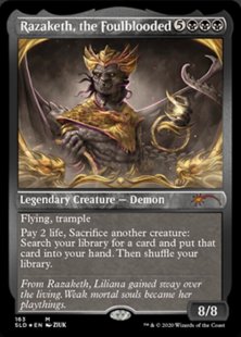 Razaketh, the Foulblooded (Read the Fine Print) (foil-etched)