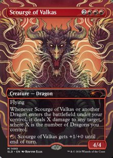 Scourge of Valkas (#1490) (The Beauty of the Beasts) (foil) (borderless)