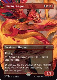 Shivan Dragon (#1709) (Featuring: Julie Bell) (borderless)