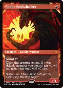 Goblin Bushwhacker (FDN) (foil) (showcase)