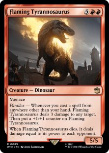 Flaming Tyrannosaurus (foil)