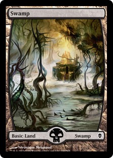Swamp (3) (foil) (full art)