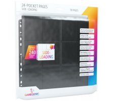 Gamegenic 24-Pocket Sideloading Pages Black (10 stuks)