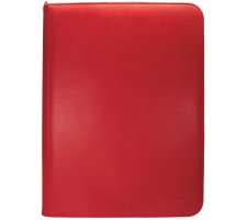Vivid 9 Pocket Zippered Pro Binder - Red