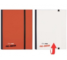 Pro 4 Pocket Binder Red / White Flip