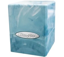 Ultra Pro - Marble Satin Cube Deckbox: Light Blue / White