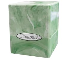 Ultra Pro - Marble Satin Cube Deckbox: Lime Green / White