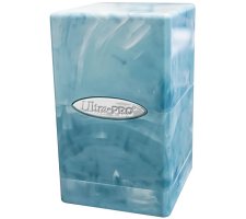 Ultra Pro - Marble Satin Tower Deckbox: Light Blue / White
