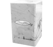 Ultra Pro - Marble Satin Tower Deckbox: Black / White