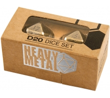 Dice Set D20 Heavy Metal: Antique Bronze (2 pieces)