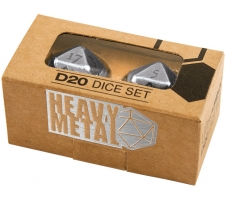 Dice Set D20 Heavy Metal: Chrome (2 pieces)