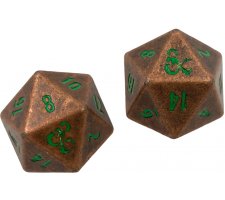 Dungeons and Dragons Heavy Metal Dice Set D20: Feywild Copper and Green (2 stuks)