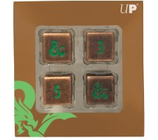 Dungeons and Dragons: Heavy Metal Dice Set D6 - Feywild Copper and Green (4 stuks)