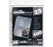 4 Pocket Pages Top Loading Clear Platinum (25 pcs)