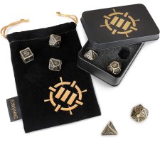 ENHANCE - Metal RPG Dice Set: Ancient Bronze (7 stuks)