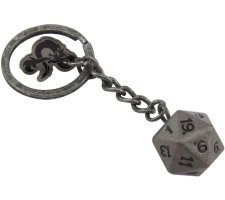 Paladone Dungeons and Dragons - Metal D20 Keychain