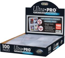 Ultra Pro - Top Loading Clear Platinum Secure 4 Pocket Pages (100 pieces)