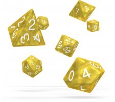 Oakie Doakie Dice Set RPG Marble: Yellow (7 pieces)
