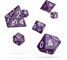 Oakie Doakie RPG Marble Dice Set: Purple (7 pieces)