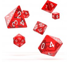 Oakie Doakie Dice Set RPG Translucent: Red (7 pieces)
