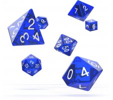 Oakie Doakie Dice Set RPG Translucent: Blue (7 pieces)