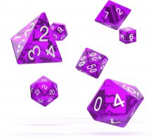 Oakie Doakie Dice Set RPG Translucent: Purple (7 pieces)
