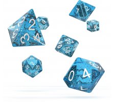 Oakie Doakie Dice Set RPG Speckled: Light Blue (7 stuks)