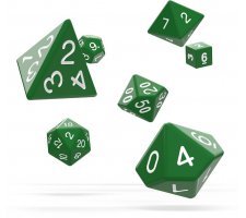 Oakie Doakie RPG Solid Dice Set: Green (7 pieces)