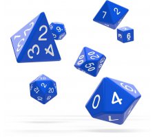 Oakie Doakie RPG Solid Dice Set: Blue (7 pieces)