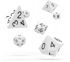 Oakie Doakie RPG Solid Dice Set: White (7 pieces)