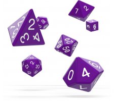 Oakie Doakie RPG Solid Dice Set: Purple (7 pieces)