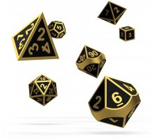 Oakie Doakie RPG Metal Dice Set: Alchemy Gold (7 pieces)