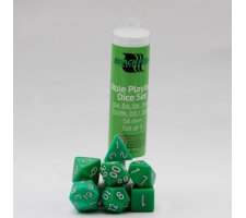 Role Playing Dice Set Solid Green (7-delig)