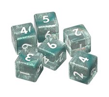 Disney Lorcana - Azurite Sea Damage Counter Dice (6 pieces)