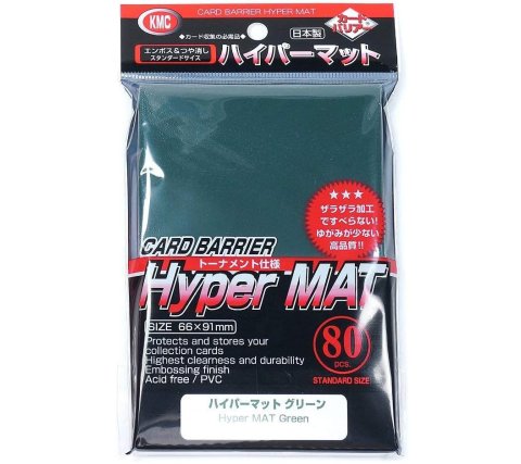 KMC Sleeves Hyper Matte Green (80 stuks)