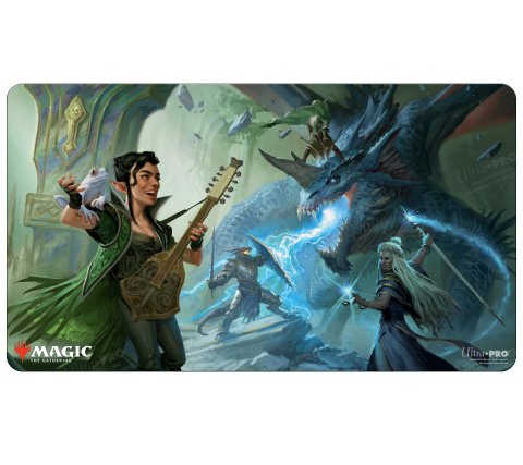 Playmat Adventures in the Forgotten Realms: The Party Fighting Blue Dragon