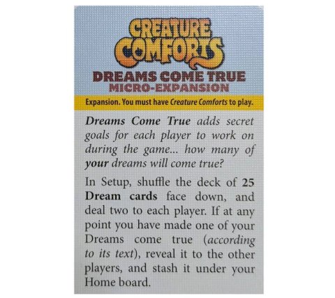 Creature Comforts: Dreams Come True (Mini Expansion) (EN)