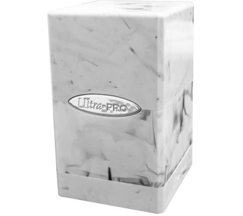 Ultra Pro - Marble Satin Tower Deckbox: Black / White