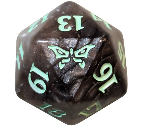 Magic: the Gathering - Duskmourn: House of Horror Nightmare Bundle Oversized Spindown Die D20: Glow in the Dark