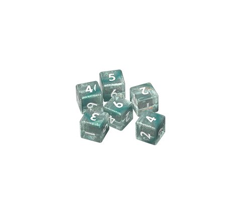 Disney Lorcana - Azurite Sea Damage Counter Dice (6 pieces)