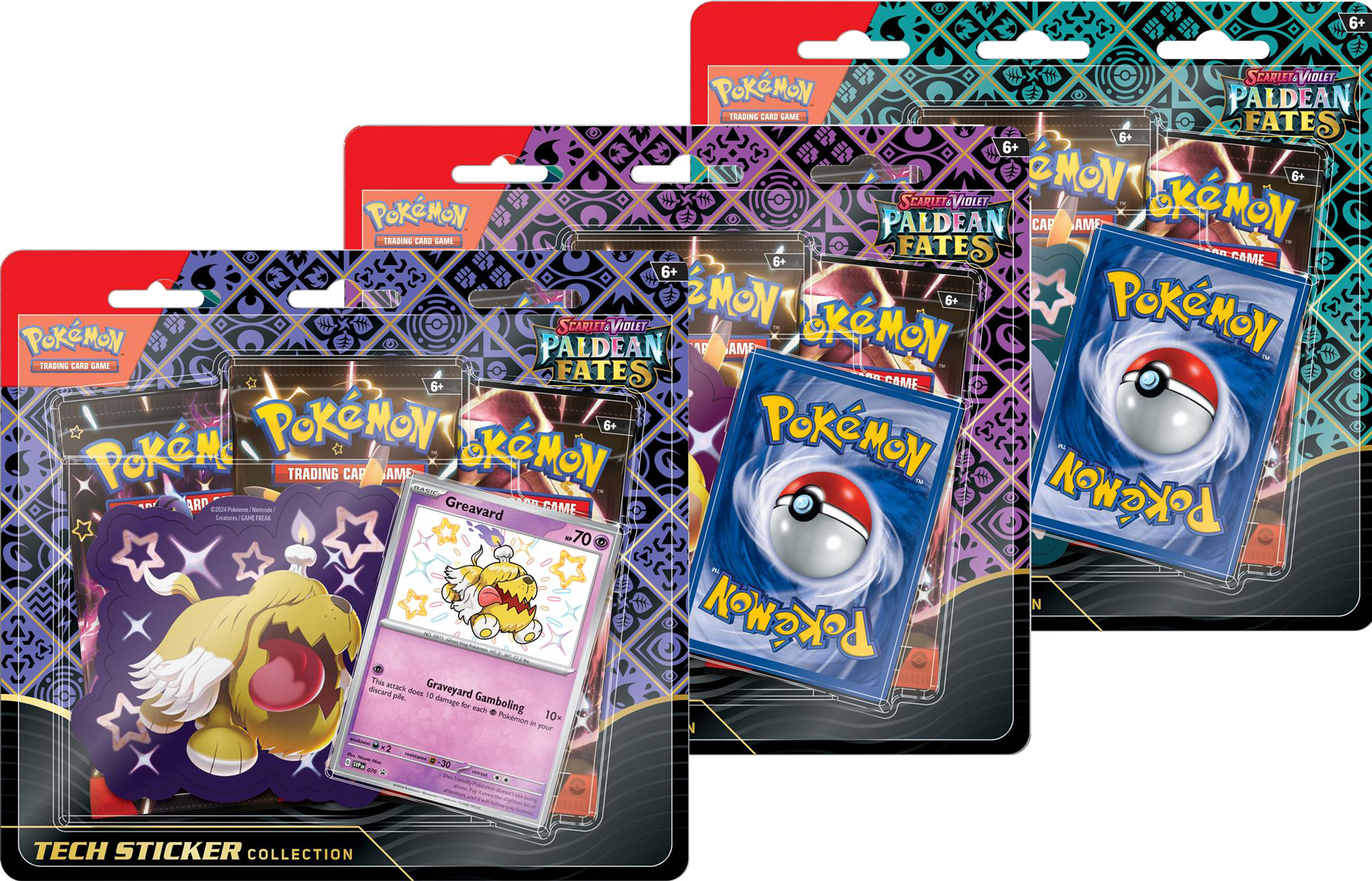 Greavard Scarlet & Violet: Paldean Fates 3-Pack Blister - Pokémon